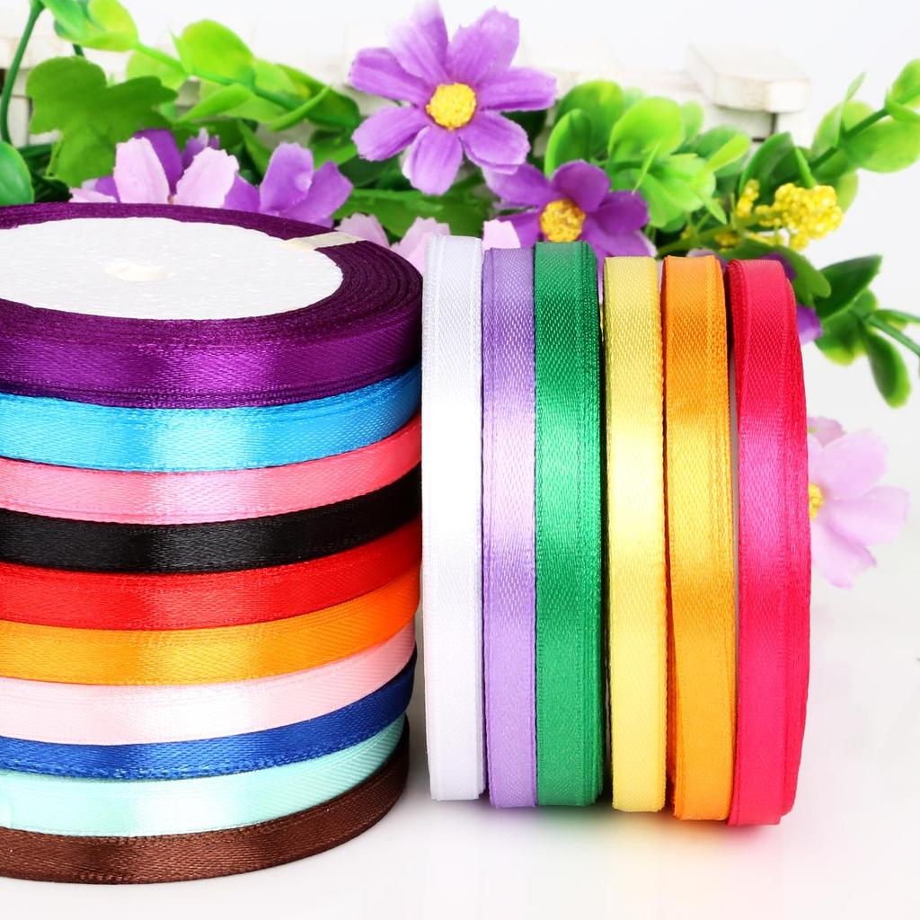 25Yard Satin Ribbons for Wedding Birthday Party Gift Wrapping Christmas Halloween Festival Supplies DIY Crafts Ribbon