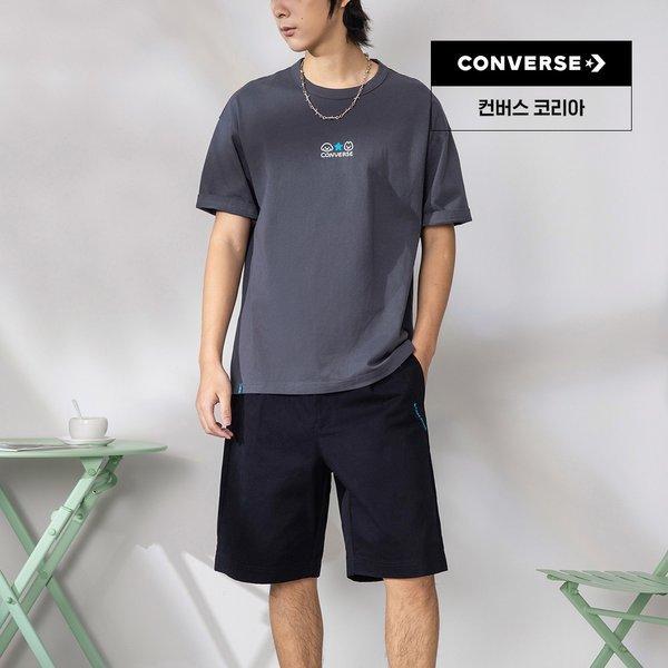 Converse Summer Short Sleeve Beach Tee Dark Gray Uck176 Gda