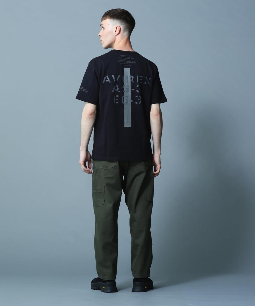 AVIREX REMODEL DESIGN CREW NECK T-SHIRT(WEB&DEPOT Exclusive) M black 783-3934025