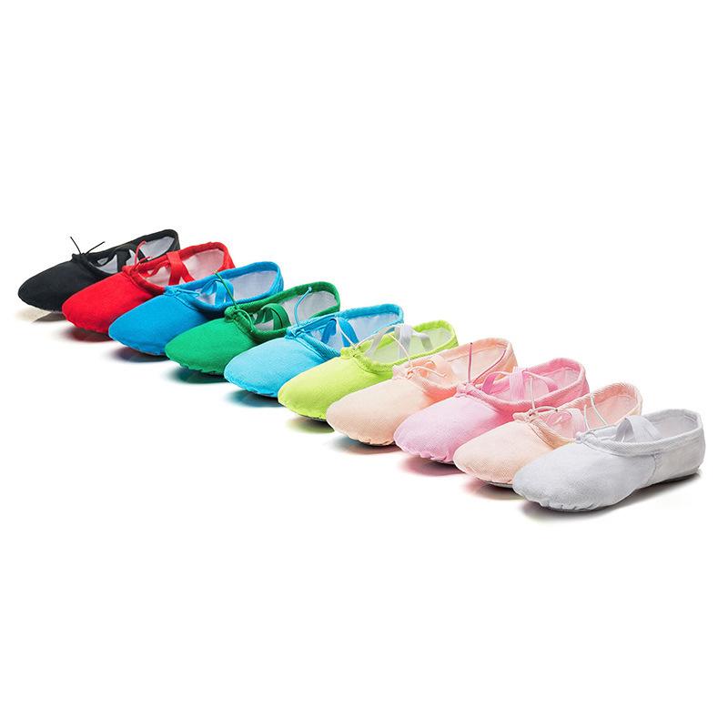 Canvas Dance Shoes Soft Bottom Practice Cat Claw Shoes Gymnastics Yoga Shoes Girls Class Ballet Dance Shoes