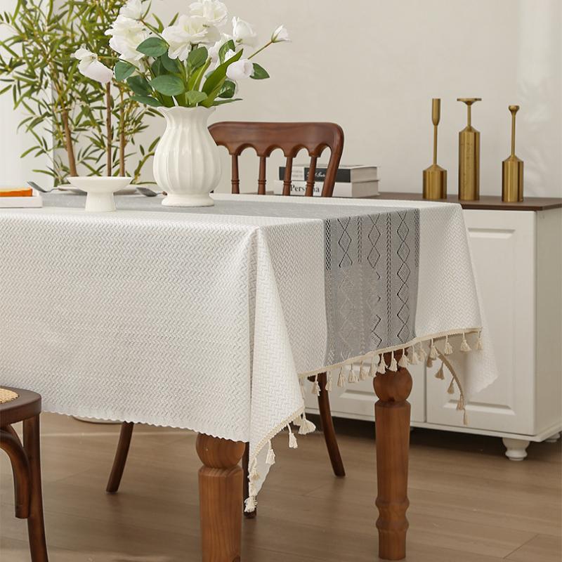 Tablecloth French Thickened Jacquard Lace Tablecloth Rectangular Household Dining Table Fabric Tablecloth
