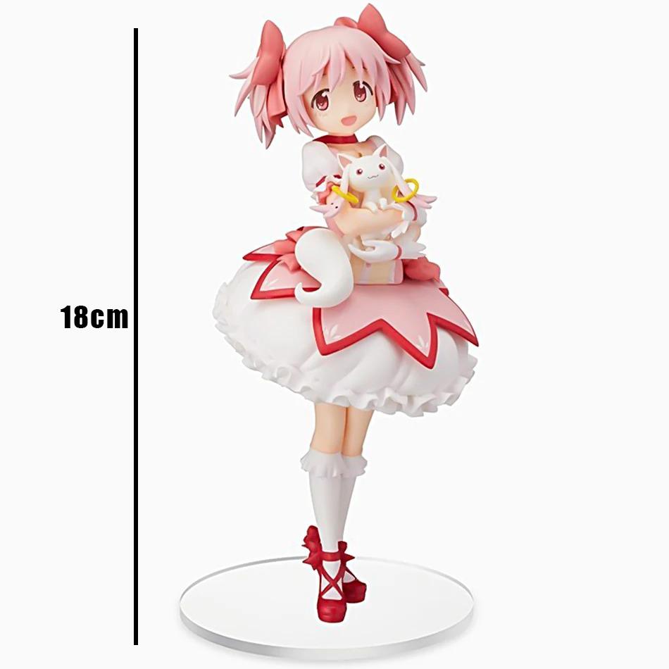 - Магическая девочка Мадока Магика 14 см Сидящая Фигурка ПВХ Настольное Украшение Милая Коллекционная Игрушка Детский Подарок