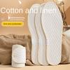 Soft, Comfortable, Thickened Cotton and Linen Insoles for Odor Prevention, Sweat Absorption, Breathability, and Pure Cotton Insoles