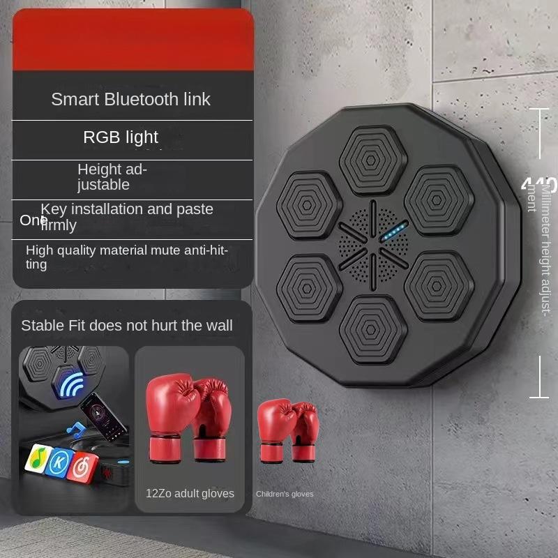 Home Smart Boxing Reaction Trainer Music Smart Fight Target Wall-Mounted Fitness Artifact Electronic Light Boxing