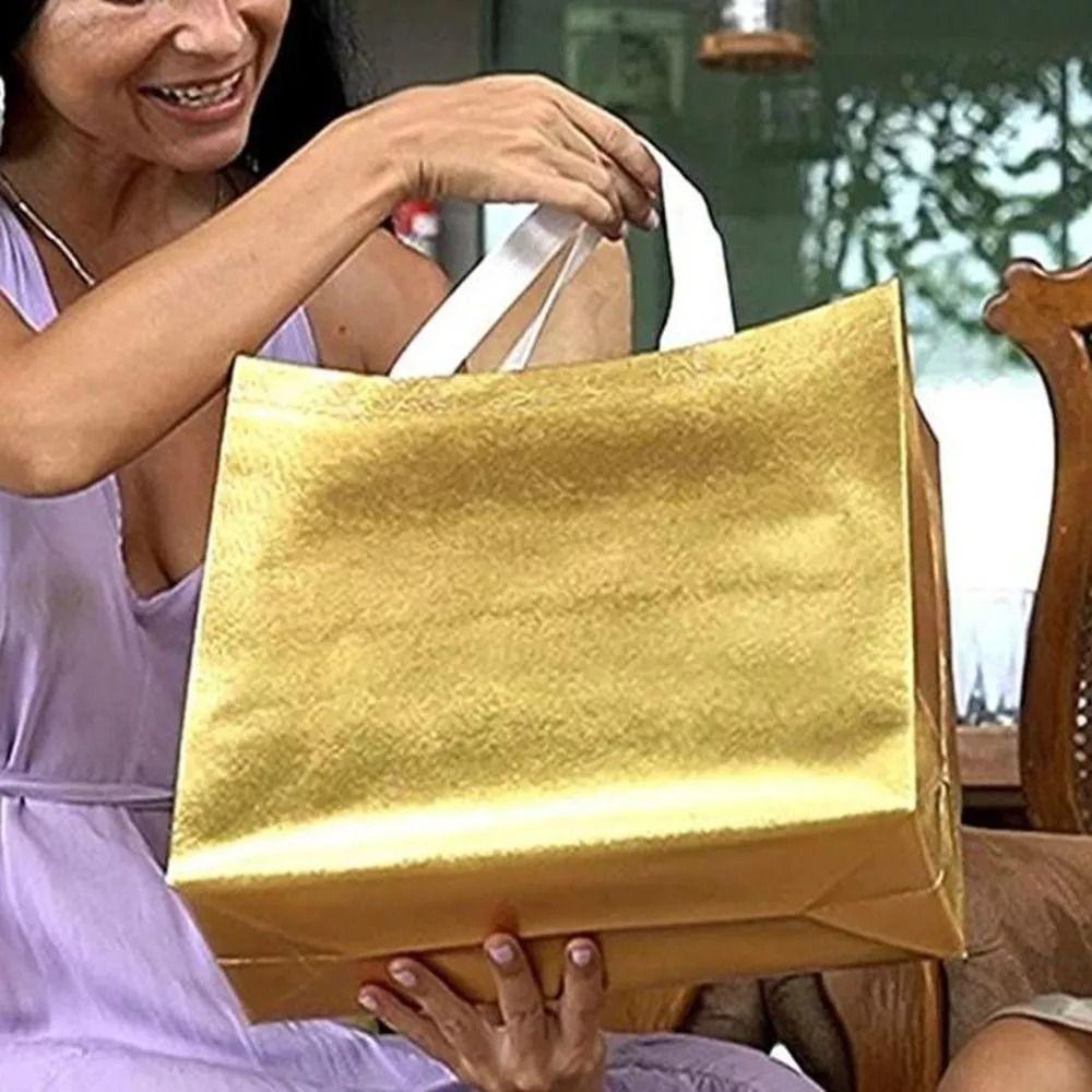 Non-woven Fabric Gift Packing Bag Solid Color Handbag New Shoe Bag