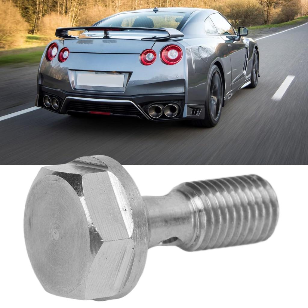 M8 X 1.0mm Banjo Bolt Seal Heat Resistant Heavy Duty Banjo Bolt Fitting with 2 Washers for Tubing Systems