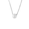 Necklace - Ylliana - 925 Rhodium-Plated Solid Silver - White - Steel - Women