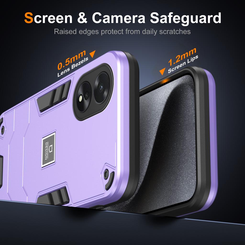 For Oppo A38 4G/A18 4G PC+TPU Case Dual-Layer Design Drop Protection Phone Cover
