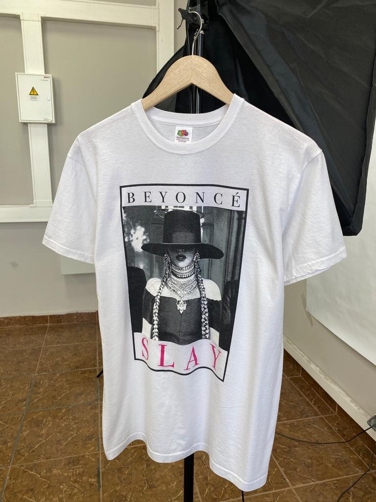 2016 Beyonce Slay Sexy girl Black rap t-shirt rare retro size M color white