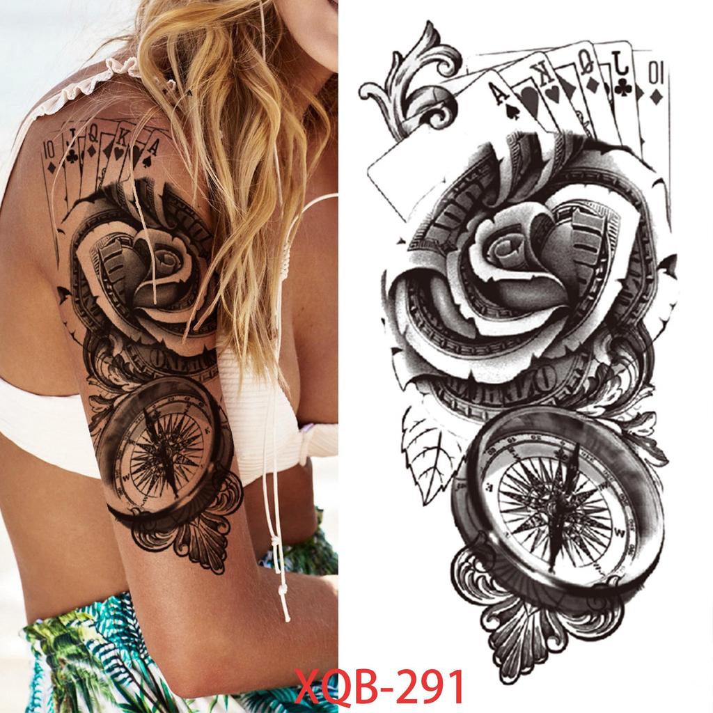 НОВЫЕ Татуировки Временные Водонепроницаемые Татуировки Наклейки Цветы Розы Татуировки Тела Искусство Руки Татуировки Волк Тигр Лев Грудь Татуировки Ноги Для Взрослых