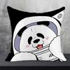 Декоративная наволочка с двусторонней печатью 'Панда' 45*45 Квадратные подушки Чехлы для подушек мебели Наволочки Милая наволочка