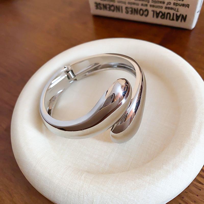 Opening Adjustable Bangles Gold Silver Color Alloy Bangles Goth Irregular Women Bangles Light Luxury Jewelry Accessories Gifts