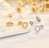 Серьги-иглы с полым сердечком для женщин, простые и компактные серьги в форме сердца, новые серьги класса люкс для женщин