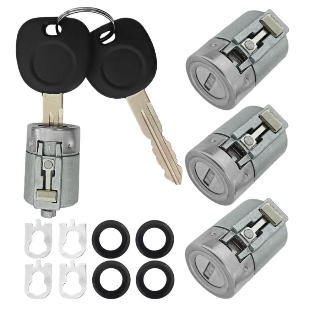 4x Door Lock Cylinder & 2 Keys For 01-10 Chevrolet Express 1500-3500 Blazer S10