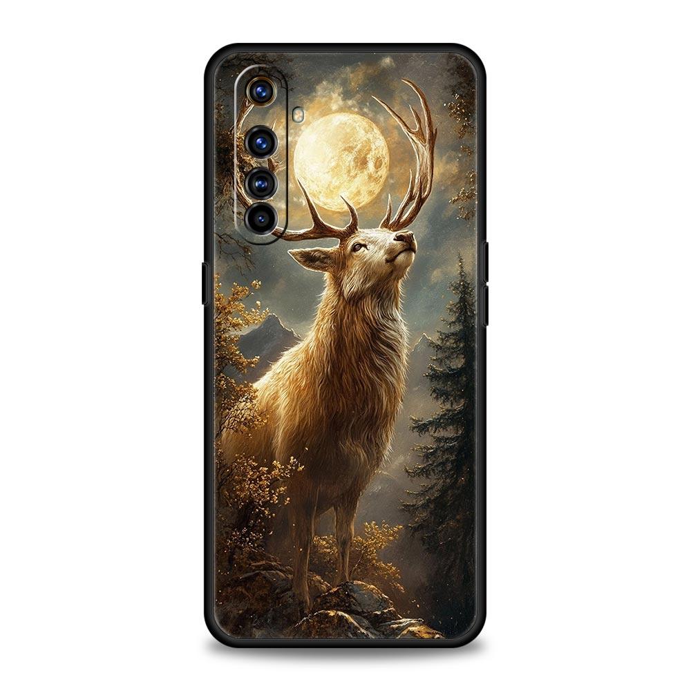 Cartoon Animal Deer Case For Realme C67 C63 C55 C53 C35 C25 C21 GT 2 3 5 6 10 11 12 13 Pro Plus 5G Soft TPU Phone Cover Fundas