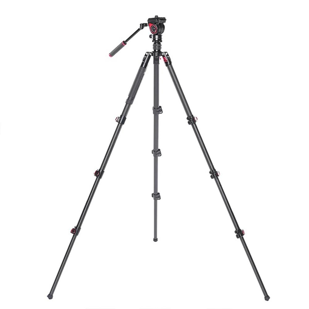 Miliboo MUFA-BK 62.6-inch Foldable Tripod Camera Stand with Fluid Tripod Head Aluminum Alloy 5kg/