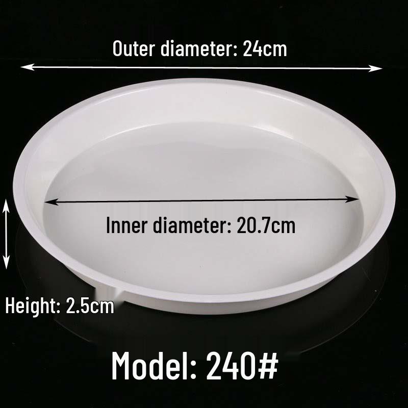 Thickened Round Plastic Flower Pot Water Tray - Large Draining Base for Succulents & Golden Pothos.