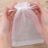 5pcs Breathable Mesh Organza Bags Measuring, Transparent Drawstring Bags Suitable for Wedding Gifts, Jewelry Packaging