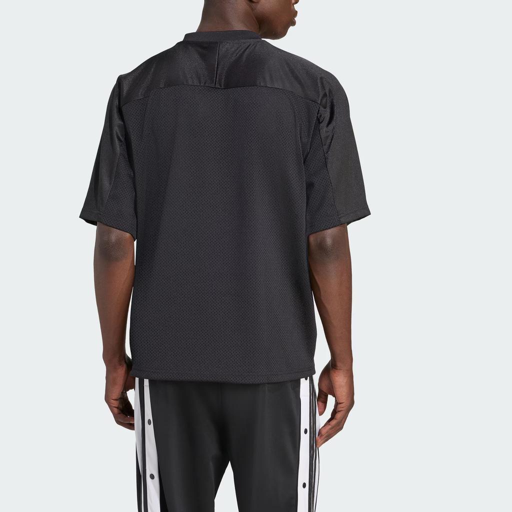 Adidas Originals Og Graphic Dept. Mesh Fashion Simple Sports Short Sleeve Football Shirt Men Tops Black KD6252