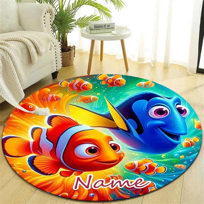 Personalized N-Nemo Round Chair Office Rug - Perfect for Mat, Office Chair & More - Ideal Gift for Birthdays and Holidays