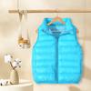 Унисекс детский хлопковый жилет без рукавов утепленный пуховик с отложным воротником на молнии повседневная свободная теплая куртка для отдыха на природе походы