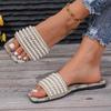 Fashion Spring Summer Women Slippers Flat Bottom Lightweight Pearl Solid Open Toe Comfortable Casual Most Loved Womens Slippers