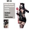 Halloween Costumes Seductive Witch Spider Women Sexy Cosplay Lingerie PU Faux Leather Bodycon Dress Tight Hip Stocking Outfit