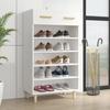 VidaXL Shoe Cabinet White 60x35x105 Cm Engineered Wood 812780