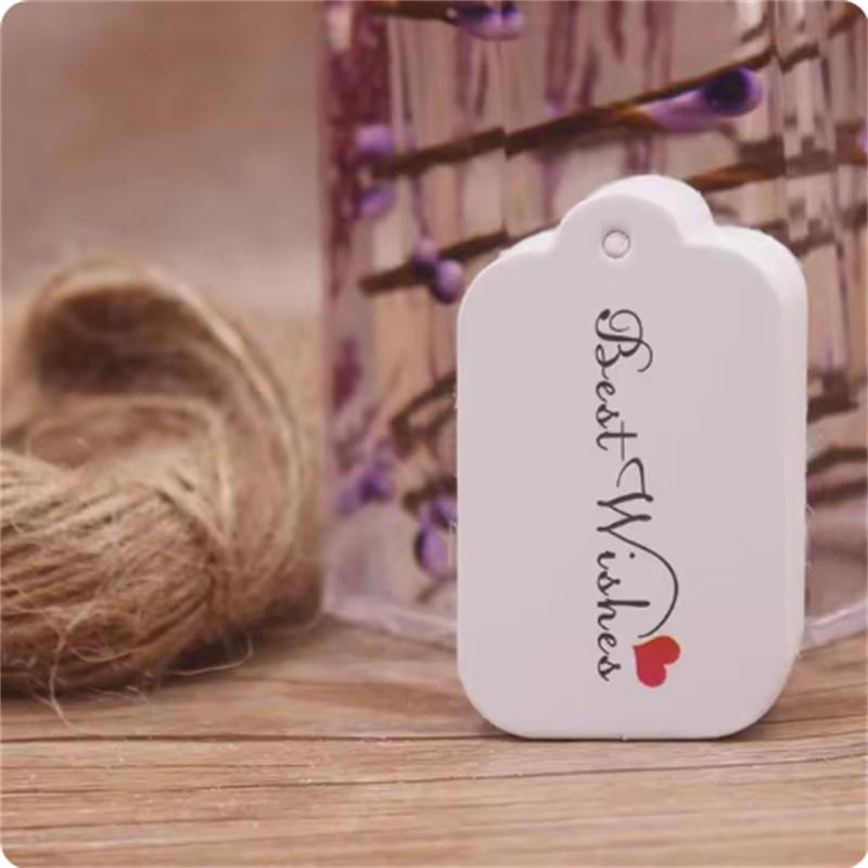 100 шт. 20-метровая веревка из коровьей кожи, подарочная этикетка с благодарностью, новогодняя этикетка на Хэллоуин, украшение для вечеринки