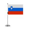 Drapeau De Bureau - Multicolore - Slovénie - 14 X 21 Cm - Polyester - Acier Inoxydable