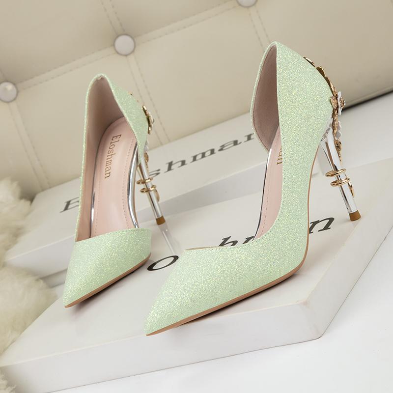 Роскошные женские свадебные туфли на высоком каблуке со стразами, женские туфли-лодочки с острым носком, туфли для вечеринки на тонком каблуке, весна-осень, новое поступление