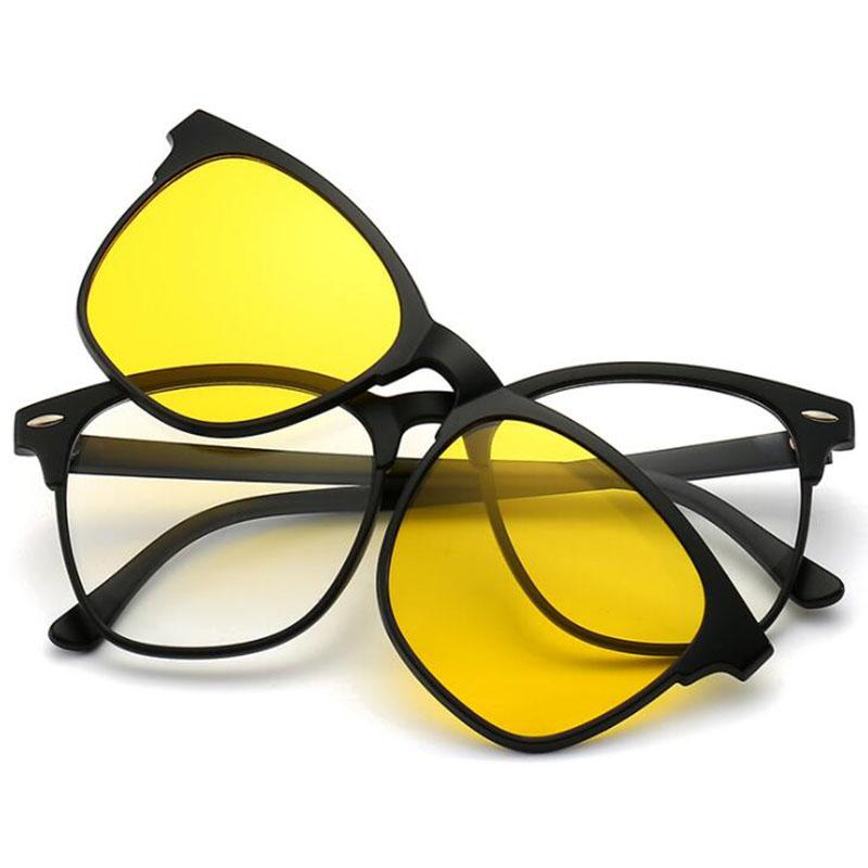 2332 Magnet Clip Half Frame Myopia Glasses 0 -0.5 -1.0 -2.0 To -6.0 , Hyperopia Sunglasses +0.5 +1.0 +2.0 To +6