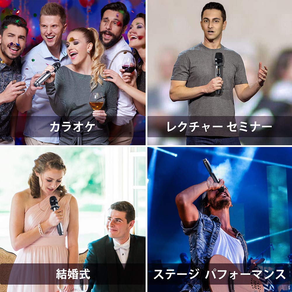 LEKATO K380S беспроводной перезаряжаемый динамический микрофон UHF с техническим соответствием, отлично подходит для вечеринок с микрофоном, микрофоном, приемником 6,35 мм,