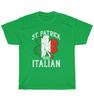 St. Patrick Was Italian Shamrock Italy Flag T-Shirt Unisex Funny Tee Gift NEW