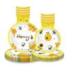 Honey Bee Sunflower Theme Disposable Tableware Yellow Bee Honey Plates Napkins Cups Kids Happy Bee Birthday Party Supplies
