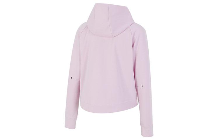 Nike Спортивная толстовка с капюшоном на молнии для детей Tech Fleece Розовый пена/Серый меланж/Черный CW4299-695