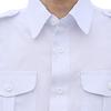 Summer Short-Sleeve White Security Uniform Shirt for Community Gatekeepers and Hotel Staff