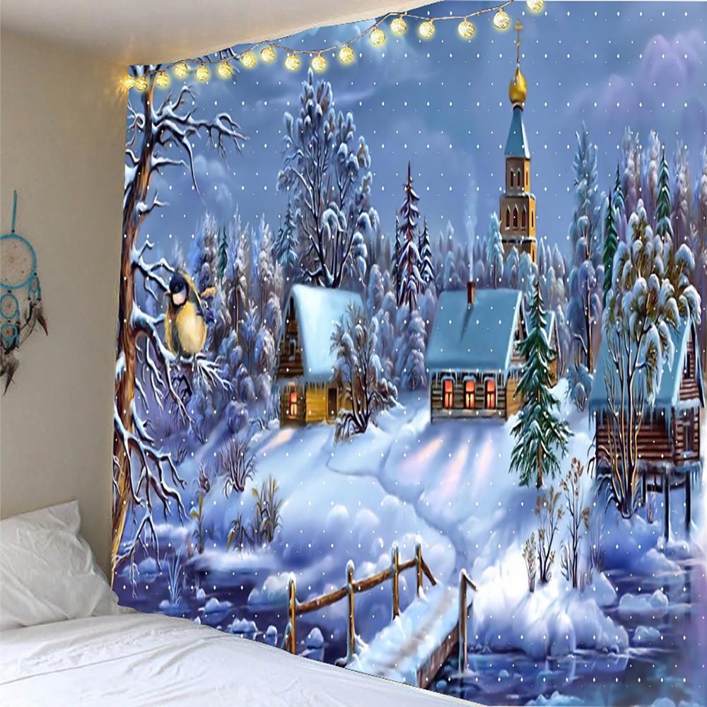 Bedroom Living Room Room Home Decor Tapestry Christmas Wall Hanging Room Decor Backdrop Fabric