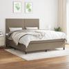 3141717 vidaXL Divan Bed with Mattress Taupe 180x200 Cm Fabric