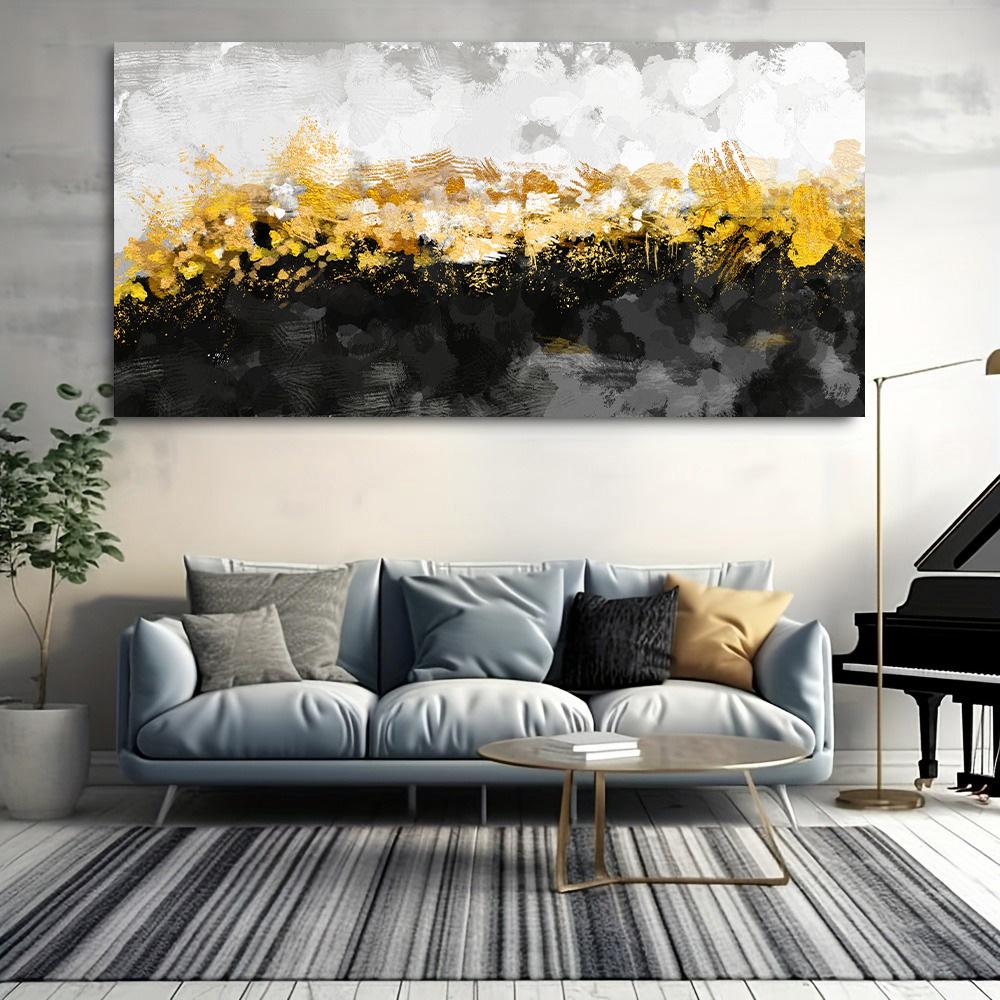 Abstract Wall Painting Golden Art Wall Pictures for Living Room Canvas Painting Home Decor Posters and Prints Vintage Cuadros