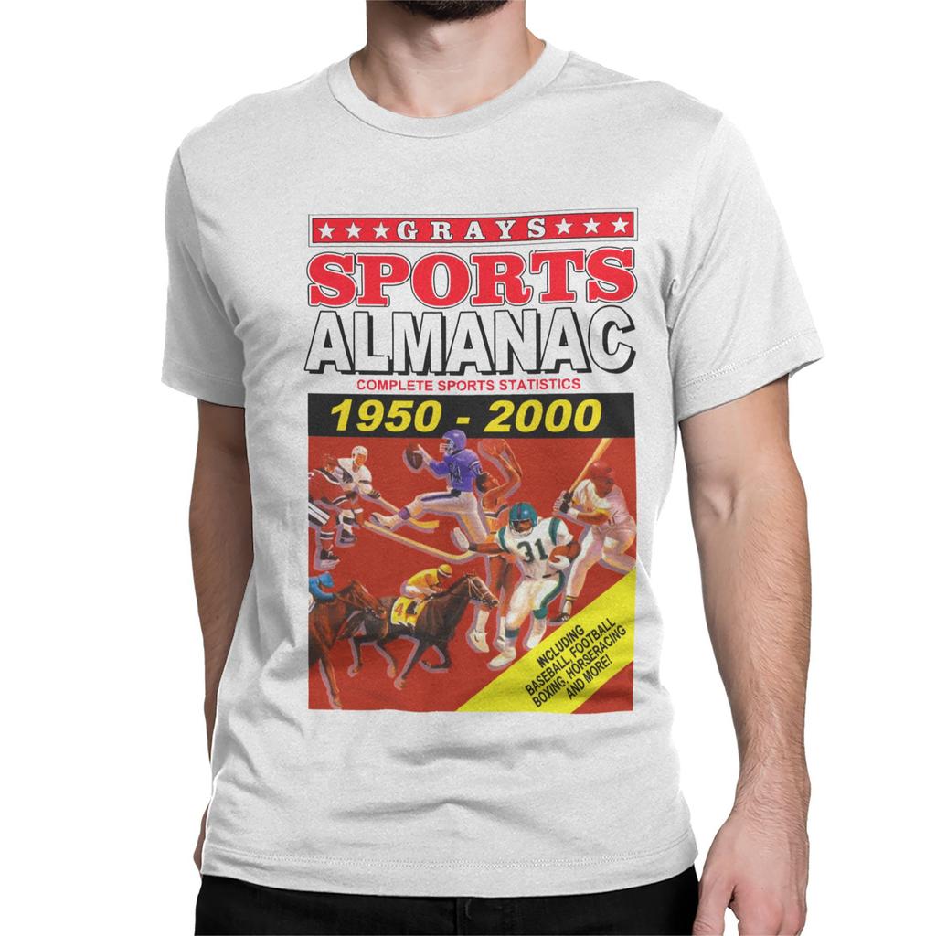 Спортивный Альманах 1950 - 2000 Футболка Мужская Женская 100% Хлопок Винтажные Футболки Круглый Воротник Назад в Будущее Футболка Большого Размера