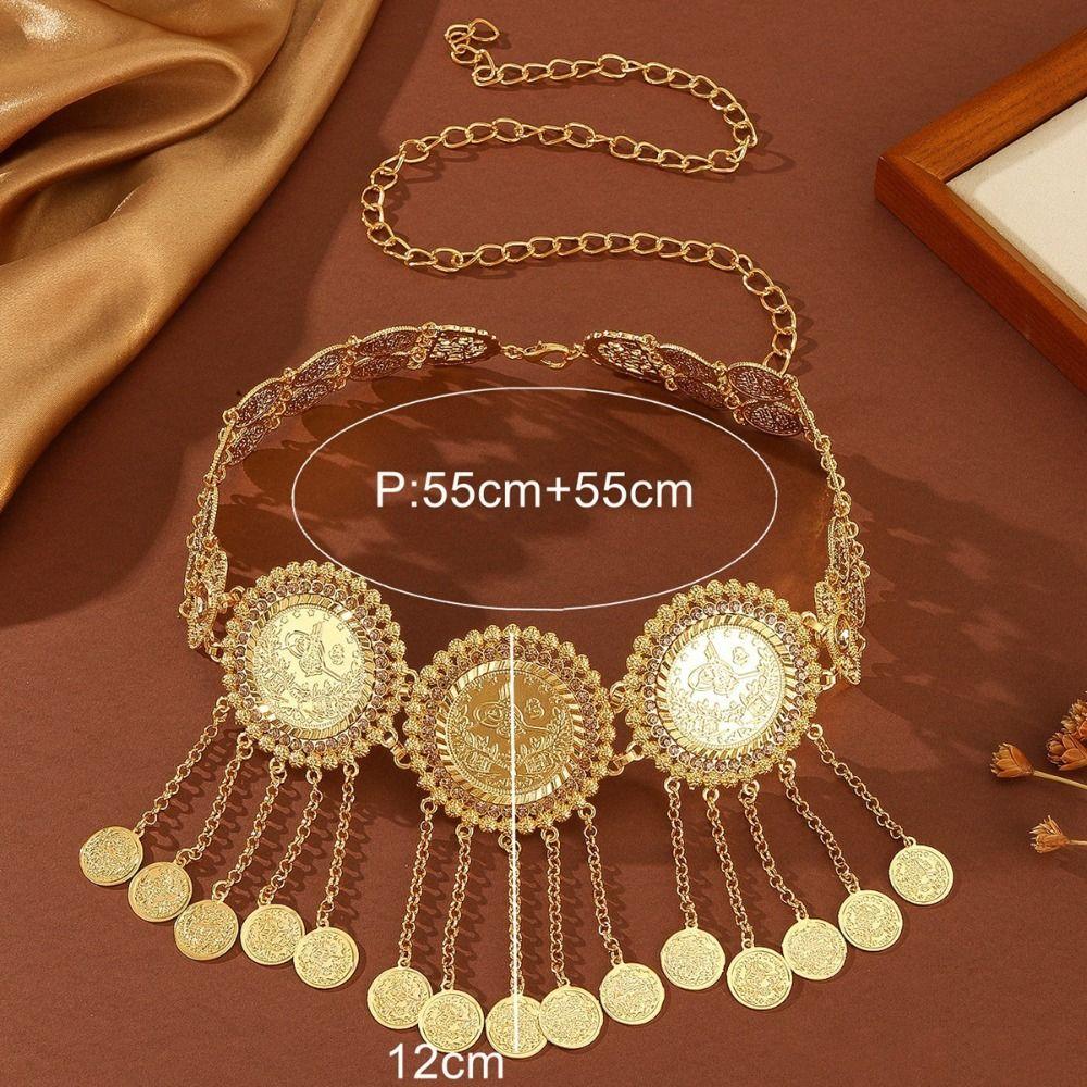 Inlaid Diamond Fringe Belt Alloy Fringe Waist Chain Vintage Waist Chain Belt For Weddings