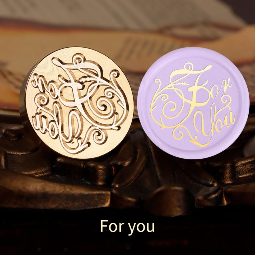 Round 3D Sealing Stamp Heads Love Heart Paint Seals Stamps  for Envelopes Postcards