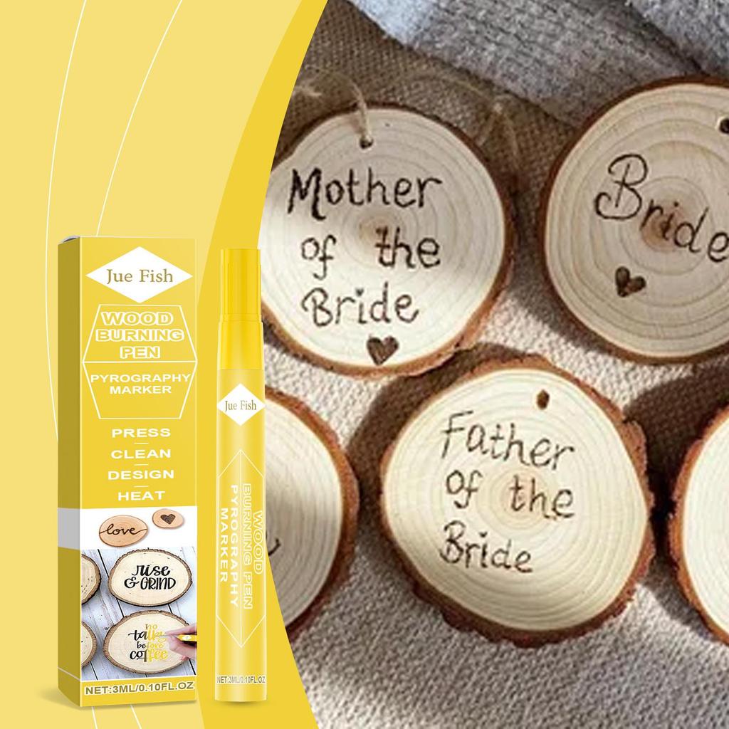 Wood Burning Pyrography Pen Set: Fish Design Coaster & Cutting Board for Handmade DIY Art