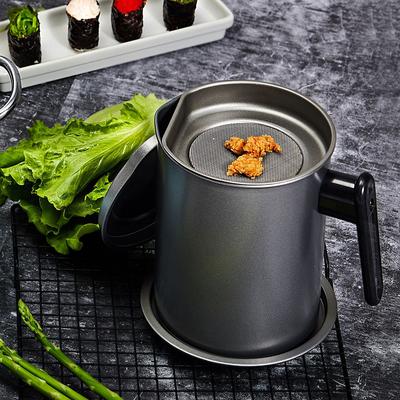 1.4/1.7L Нержавеющая сталь Масляный фильтр Банка Большой емкости Жироотделитель Контейнер Кувшин Фильтр для жира Бак для хранения Кухонный инструмент