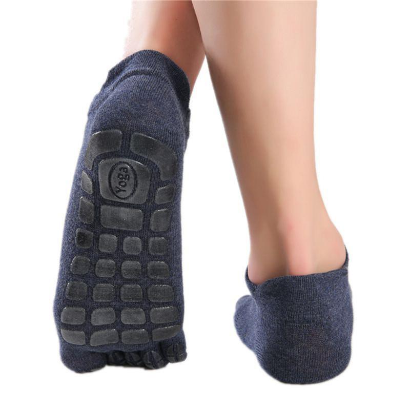 Men Winter Thickened Five Fingers Socks Warm Non Slip Grip Fitness Toe Socks Low Calf Slipper For Male Floor Socks