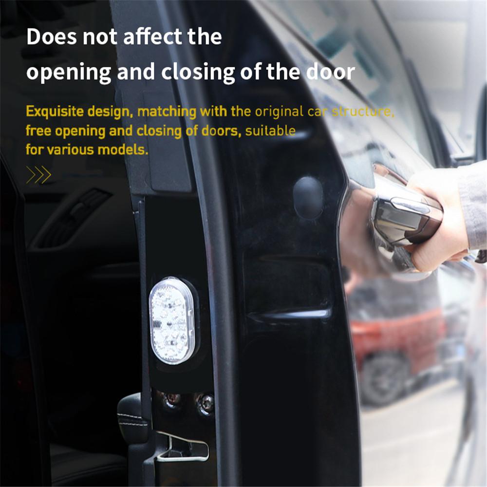 Светодиодный стробоскоп для предотвращения столкновений, красный/синий, безопасный, без проводов, индукционное украшение двери автомобиля, сигнальная лампа против хвоста