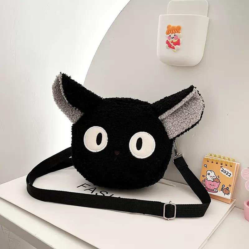 Japanese Style Kawaii Bag Women Cartoon Cat/Dog/Sheep Plush Shoulder Bag Crossbody Bag Small Phone Purse Bolsa Feminina