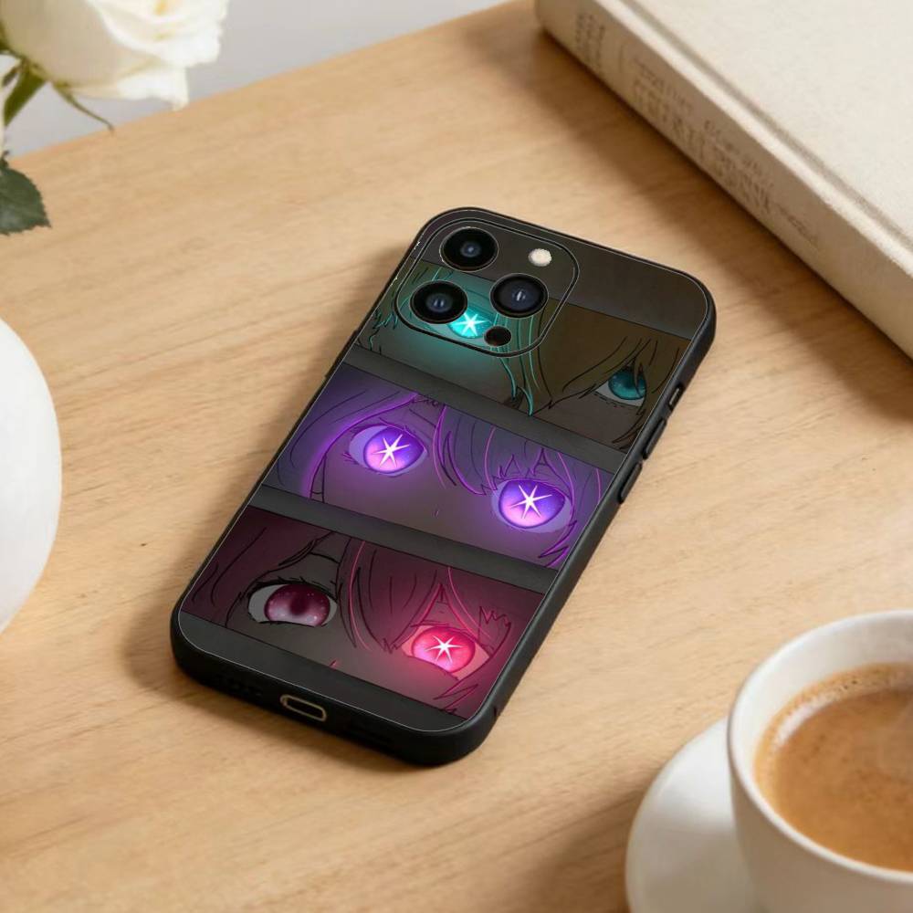 Oshi No Ko A-Аниме Милый Чехол Для Телефона Для iPhone 16,15,14,13,12,17,Pro Max,Plus Силиконовый Черный Чехол