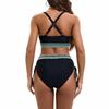 High Waist Drawstring Webbing Sexy Bikini Set Comfortable Elegant Two Piece